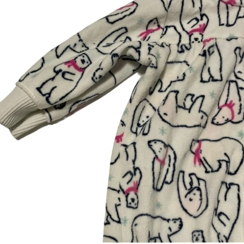 Carter’s Polar Bear Winter Fleece Onesie Full Zip Size 3m